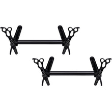14G 9/16 Black Scissors Comb Barbell Nipple Ring Set