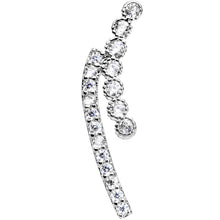 16G 5/16 Clear CZ Gem Curve Internally Threaded Labret Tragus