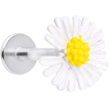 16G 5/16 White Daisy Flower Labret Monroe Tragus