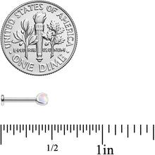 16G 5/16 White Synth Opal ASTM F-136 Implant Grade Titanium Internal Thread Labret