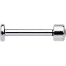 16G 5/16 Aqua Gem Grade 23 Titanium Internally Threaded Labret
