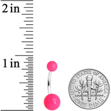 Grade 23 Titanium Hot Pink Ball End Belly Ring