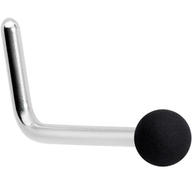 20G 7mm Black Matte 2mm L Shaped Nose Ring