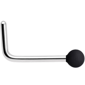 20G 7mm Black Matte 2mm L Shaped Nose Ring