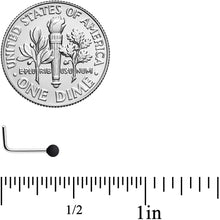 20G 7mm Black Matte 2mm L Shaped Nose Ring