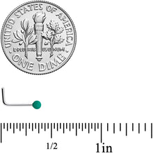 20G 7mm Teal Matte 2mm L Shaped Nose Ring
