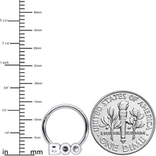16G 3/8 White Boo Halloween Hinged Segment Ring