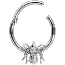 16G 3/8 Creepy Insect Halloween Hinged Segment Ring