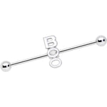 14G White Boo Halloween Industrial Barbell 38mm