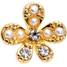16G 5/16 Clear Gem Gold Tone Stylish Splat Labret Monroe Tragus