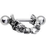 16G 3/8 Scary Skull Halloween Cartilage Cuff