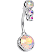 Aurora CZ Gem Purple UV Glow Belly Ring Set of 3