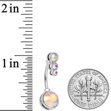 Aurora CZ Gem Purple UV Glow Belly Ring Set of 3