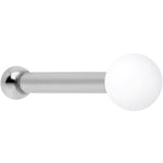 20G 1/4 White Matte 2mm Nose Bone
