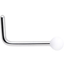20G 7mm White Matte 2mm L Shaped Nose Ring