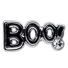 20G 7mm Clear Gem Black Boo Halloween L Shaped Nose Ring