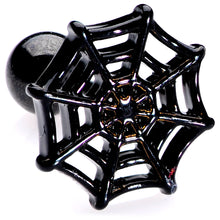 16G 1/4 Black Red Gem Spider Halloween Cartilage Tragus Set of 3