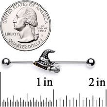 14G Broom Witch Hat Halloween Industrial Barbell 38mm