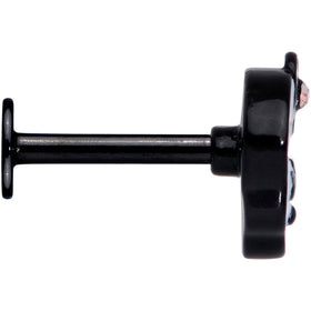 16G 5/16 Aurora Gem Black Kawaii Skull Labret Monroe Tragus