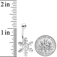 Holiday Snowflake Mitten Stocking Christmas Belly Ring Set of 3