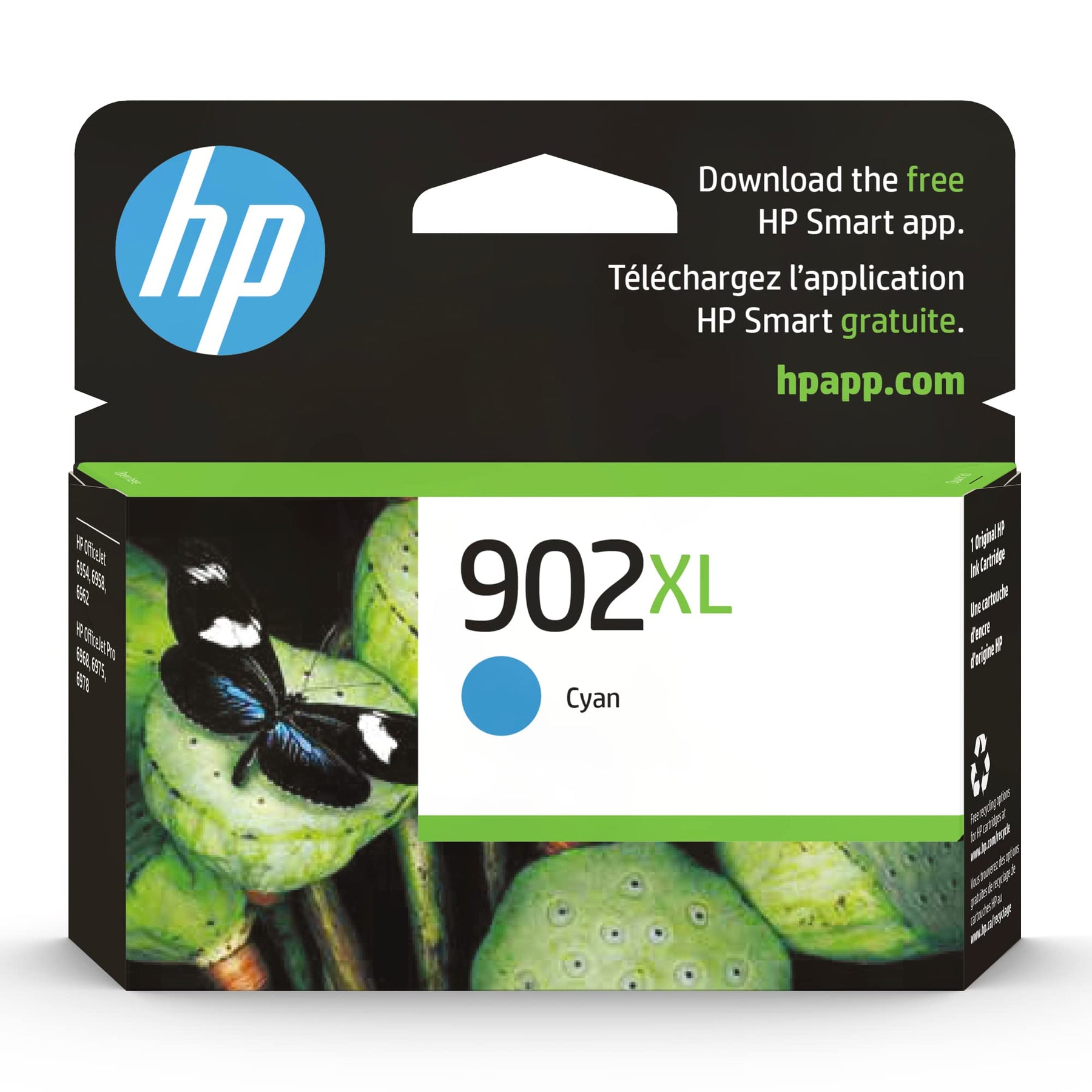 New, Pre-Owned - HP 902XL (T6M02AN) Cyan High-Yield Ink Cartridge
