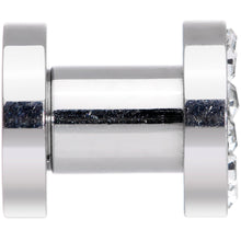 4G Clear Gem Concentric Circles Screw Fit Plug Set
