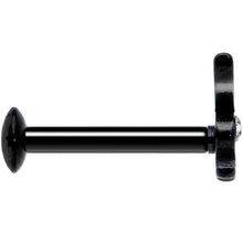 16G 5/16 Licensed Playboy Clear CZ Black Internal Thread Labret