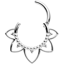 16G 5/16 Open Petal Flower Hinged Segment Ring