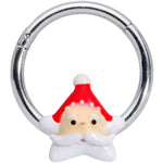 16G 3/8 Santas Beard Christmas Hinged Segment Ring