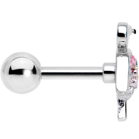 16G 1/4 Pink Gem Funky Flamingo Cartilage Tragus Earring