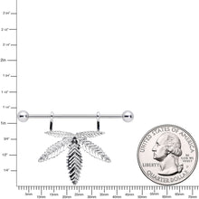 14G 11/16 Hanging Pot Leaf Dangle Nipple Shield Set