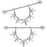 14G 5/8 Garland Pot Leaf Dangle Nipple Shield Set