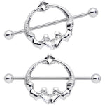 14G 13/16 Double Mermaid Nautical Nipple Shield Set
