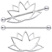 14G 3/4 Open Lotus Flower Nipple Shield Set