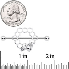 14G 1/2 Bee Hive Bee Nipple Shield Set