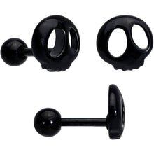 16G 1/4 Black Ghost Boo Halloween Cartilage Tragus Curation Set of 3