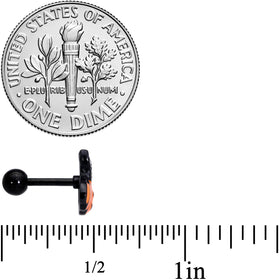 16G 1/4 Black Cat Surprise Pumpkin Halloween Cartilage Tragus