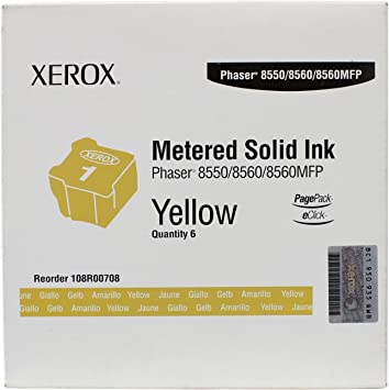 New, Pre-Owned - Xerox 108R00708 8550/8560MFP Solid Ink Yellow