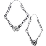 Skeletons Holding Hands Halloween Tunnel Plug Earrings