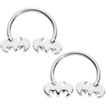 18G 3/8 Licensed DC Comics Batman Horseshoe Circular Barbell Set