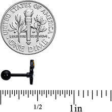 16G 1/4 Black Hat Sad Ghost Halloween Cartilage Tragus Set of 3