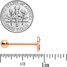 Clear CZ Gem Rose Gold Tone Christmas Stocking Barbell Tongue Ring