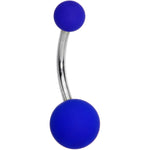 Bright Blue Soft Finish Belly Ring