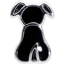16G 1/4 Black Sitting Dog Cartilage Tragus Earring