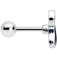 16G 1/4 Black Sitting Dog Cartilage Tragus Earring