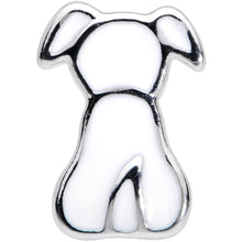 16G 1/4 White Sitting Dog Cartilage Tragus Earring
