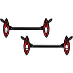 14G 9/16 Black Red Summer Kayak Boat Barbell Nipple Ring Set