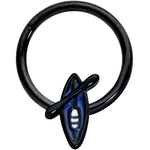 16G 3/8 Black Blue Summer Kayak Boat Hinged Segment Ring