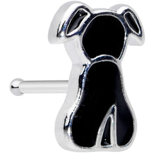 20G 1/4 Black Sitting Dog Nose Bone