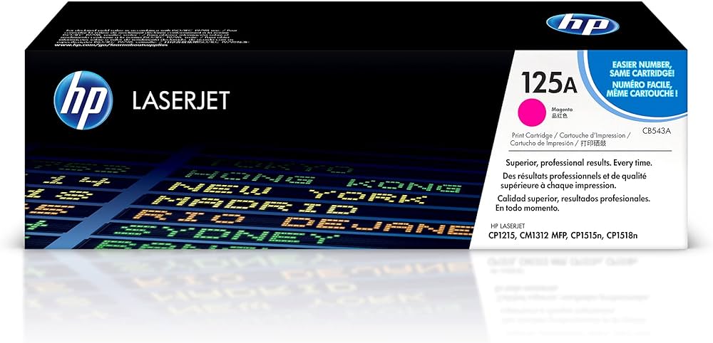 New, Pre-Owned - HP 125A High Yield Magenta LaserJet Toner Cartridge, CB543A